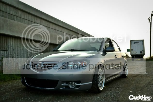 Aside from the Mazdaspeed3 this generation of Mazda is seldom seen slammed