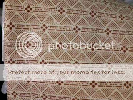 red and white printed fabric